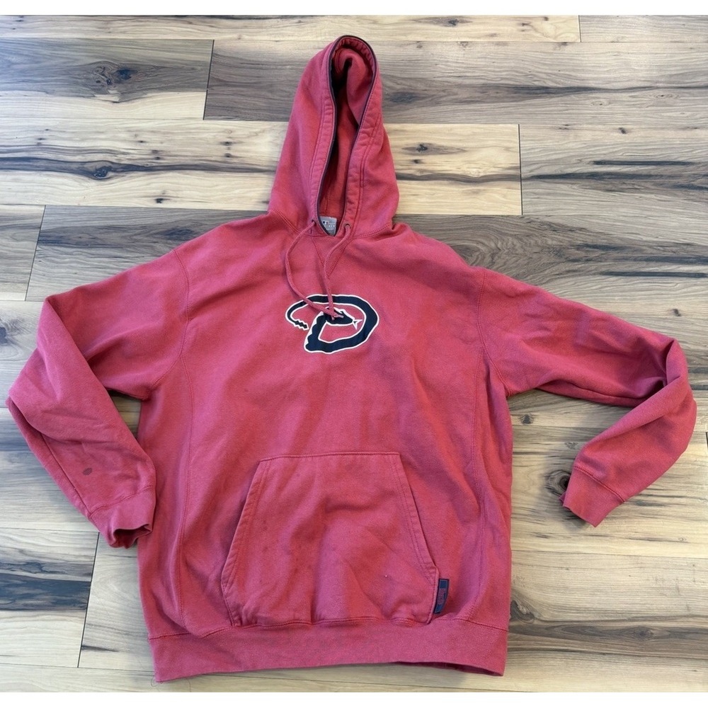 Arizona Diamondbacks MLB Hoodie Sweatshirt Red Pullover‎ Mens XL Stains